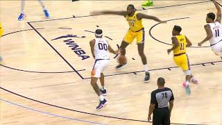 JaVale McGee nutmegs DeAndre Jordan for the assist  Lakers vs Suns