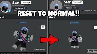 HOW TO RESET YOUR CUSTOM AVATAR PREVIEW TO NORMAL!!