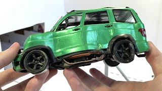 Crash Test Car SUV Uaz Patriot made from plasticine clay