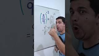 Potência com expoente negativo: Aprenda com o Mr Bean da Matemática #shorts