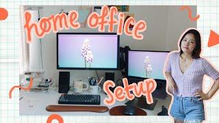 My Home Office Desk Tour (work from home setup)