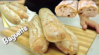 BAGUETTE  PANE CROCCANTE pieno di Bolle  ricetta di Tutti a tavola