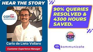 Conte.IT Transforms Support with Kommunicate Chatbot: 90% Queries Resolved & 4300 Hours saved.