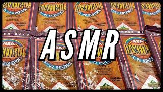 Relax with some old basketball card packs from 1991 / ASMR whisper and gum chewing