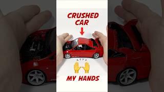 EXPERIMENT - can i crush a car with my hands? #shorts