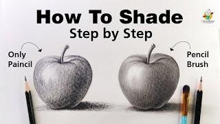 Pencil Shading Drawing Step By Step For Beginners | Apple Drawing with Shading | How To Shading