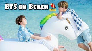 Game on beach   // Bts play in Waterpark // Hindi dubbing // bts run ep 84 // Part-2