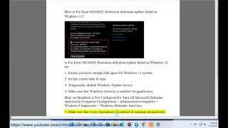 Fix Error 8024402f, Protection definition update failed on Windows 11