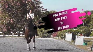 How To Ride Half Pass To Leg Yield By Dressage Hub