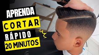 Aprenda cortar cabelo de forma rápida / Degrade 20 minutos 