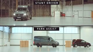 Stunt driver vs. Park Assist | Volkswagen Commercial Vehicles