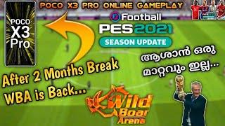 Pes2021Mobile | Poco X3 pro Online Advanced Gameplay | WBA is Back after 2 Months| pes Malayalam