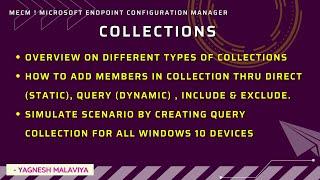 Overview on COLLECTIONS in MECM