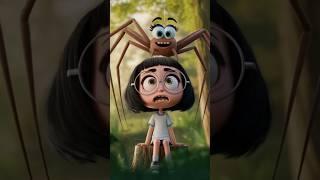 cutegirl and cute spider  #animation #memes #cutegirl #cute #ai #art