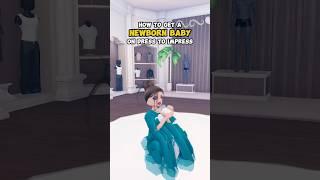 how to get a NEWBORN BABY? on DRESS TO IMPRESS | Tutorial #dresstoimpress #dti #roblox