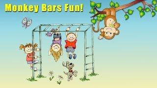 Monkey Bars Fun at Kid's Playground