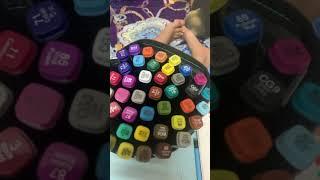 Touch alcohol marker review unboxing and colour codes #touchmarkers #alcholmarkers #anime