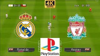 Winning Eleven 2002 Gameplay || Real Madrid vs Liverpool - Duckstation PS1 on PC - Full Game [4K60]