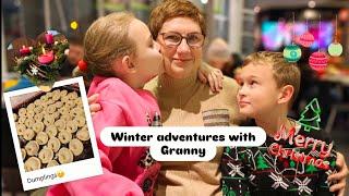 Winter joy: Dumplings "Pelmeni"  and Snowflakes️ with Grandma