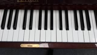 A minor scale - natural - piano - one octave