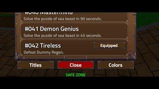 dummy regen give you this title!