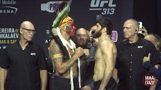 UFC 313: Alex Pereira vs. Magomed Ankalaev Weigh in Face Off