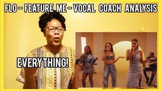 FLO FEATURE ME | Vocal Coach Analysis - The Vocals Are Vocalling Right? #flo #vocal #reaction