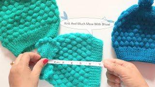 Baby Cap Knitting With Bubble Pattern || Baby Cap New Design || Topi Design || Woolen Cap Knitting