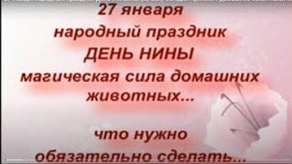 27 января народный праздник День Нины.Какую силу сегодня приносят домашние животные.Народные приметы