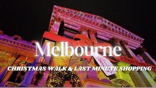 [4K] Melbourne Australia Christmas Day Walk ⎮Christmas Atmosphere in Melbourne Australia Shopping