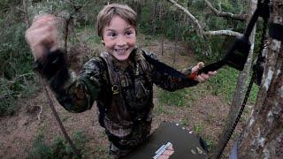 9 Year old Kills BUCK with Compound Bow