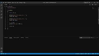 scanf in vscode