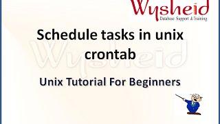 Scheduling tasks in Linux using crontab | scheduling jobs via cron job and at  in unix | Unix Videos