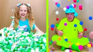 Nastya Mystery Colored Boxes Challenge and other funny kids stories