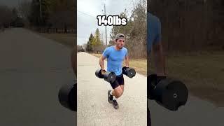 Sprinting with heavier and heavier weights.
