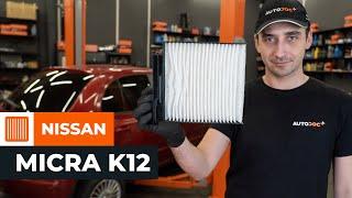 How to change pollen filter / cabin filter on NISSAN MICRA K12 [TUTORIAL AUTODOC]