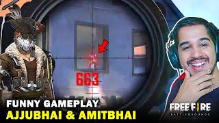 AJJUBHAI FUNNY GAMEPLAY WITH AMITBHAI  @DesiGamers_   IN DUO VS SQUAD - FREE FIRE HIGHLIGHTS #275