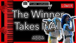 The Winner Takes It All (LOWER -3) - ABBA - Piano Karaoke Instrumental