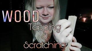 ASMR  Wood Tapping And Scratching (Minimal Whispering)