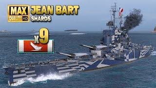 Schlachtschiff Jean Bart: Schönes Spiel mit 9 zerstörten Schiffen - World of Warships