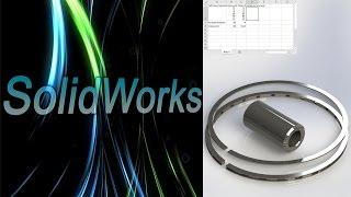 SolidWorks. Поршневые кольца Excel конфигурации. Детали машин.(Урок 21) - 4 / Уроки SolidWorks