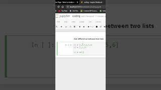 how to get difference between two list in python #shorts #python #coding #pythonprogramming