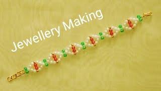 DIY Pearl Jewellery Making at home / Pearl Bracelet Making / Pearl Necklace designs making