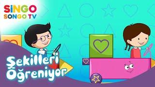 ŞEKİLLERİ ÖĞRENİYOR 🟢🟪 - SİNGOSONGO TV I ÇOCUK ŞARKILARI 