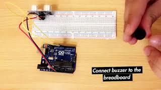 Arduino Tutorial #5  Ultrasonic Sensor HC-SR04 with Buzzer and LED