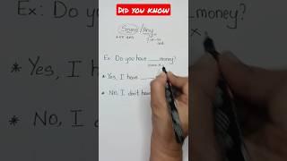 some and any in english | english grammar | some vs any #shorts #learnenglish #some #any