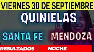 Resultados Quinielas Nocturna de Santa Fe y Mendoza, Viernes 30 de Septiembre