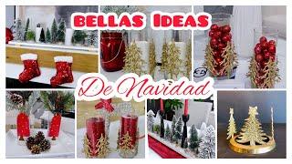 HACIENDO DECORACIONES NAVIDEÑAS DE LAS TIENDAS POR MENOS DINERODIY JARRONES Y BANDEJA