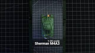 COBI tanks scale comparison - 1:28 vs 1:48 - T-34 vs Sherman M4 #shorts