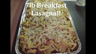 Mic Flare: Bag vs. Food - 7lb Breakfast Lasagna Homemade Challenge